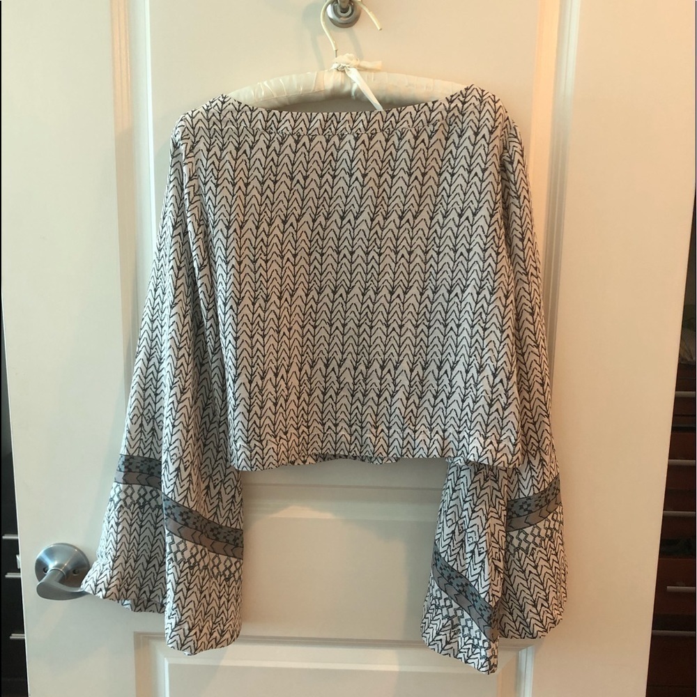 Free People Star Aligned Bell Sleeve Crop Top - Picture 10 of 15